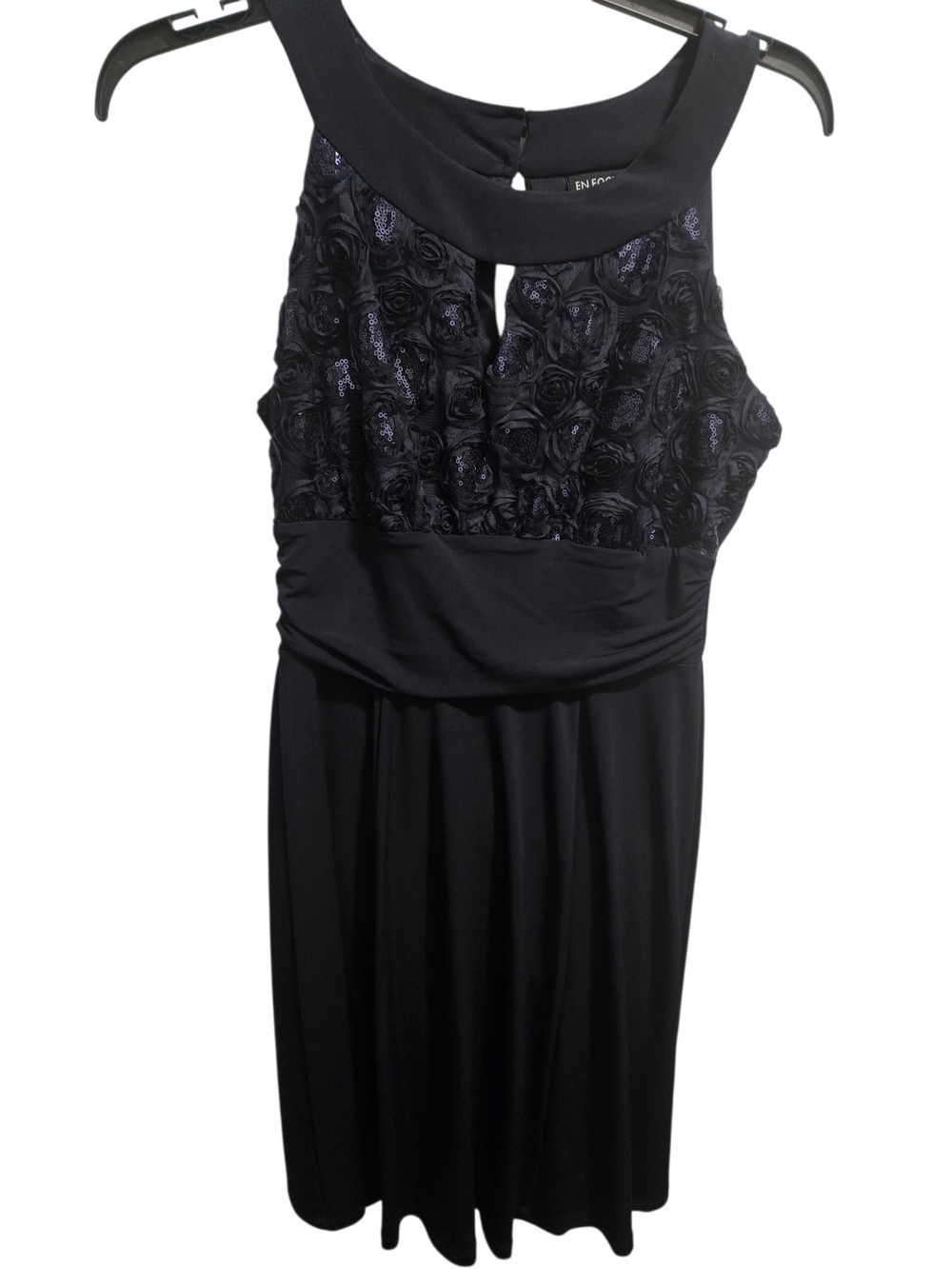 En Focus Petite 6P Navy Blue Formal Dress